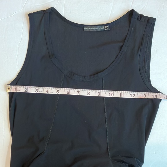 Marithe + Francois Girbaud black edgy parachute sleeveless dress pockets size 6 - Picture 8 of 12